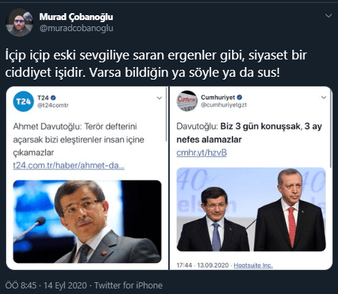 Davutoğlu'nun sözleri alay konusu oldu 2
