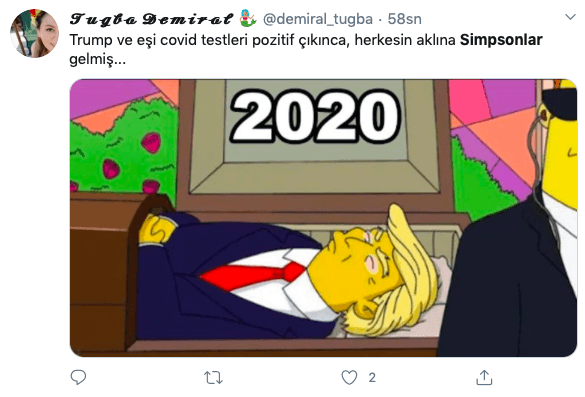 Trump korona oldu, gözler Simpsons'a çevrildi 9