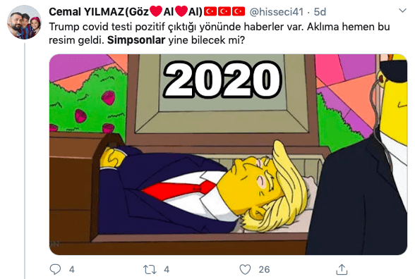 Trump korona oldu, gözler Simpsons'a çevrildi 5