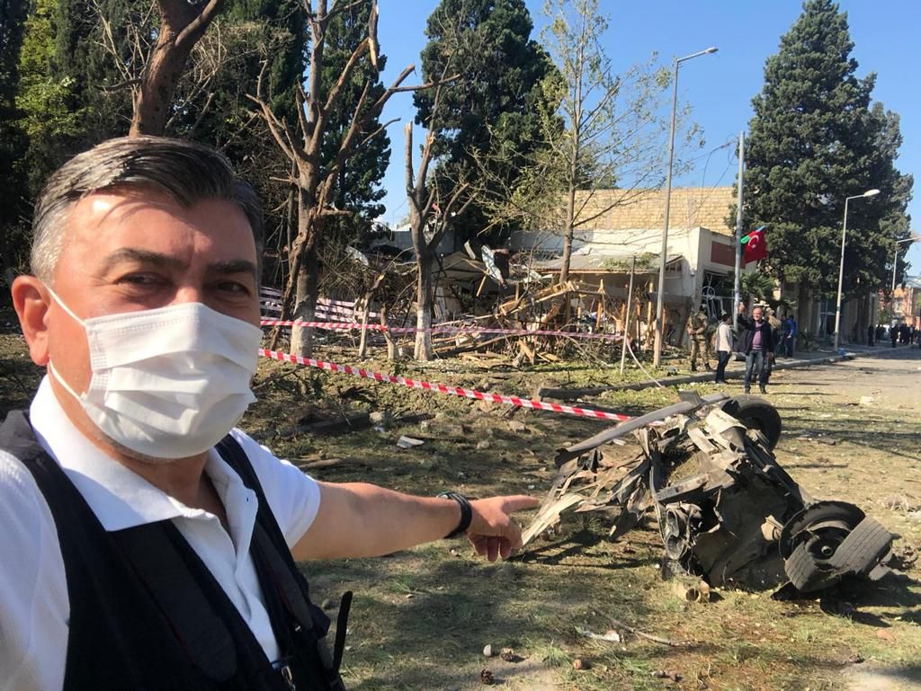 SuperHaber, Gence'deki patlama yerinde 15