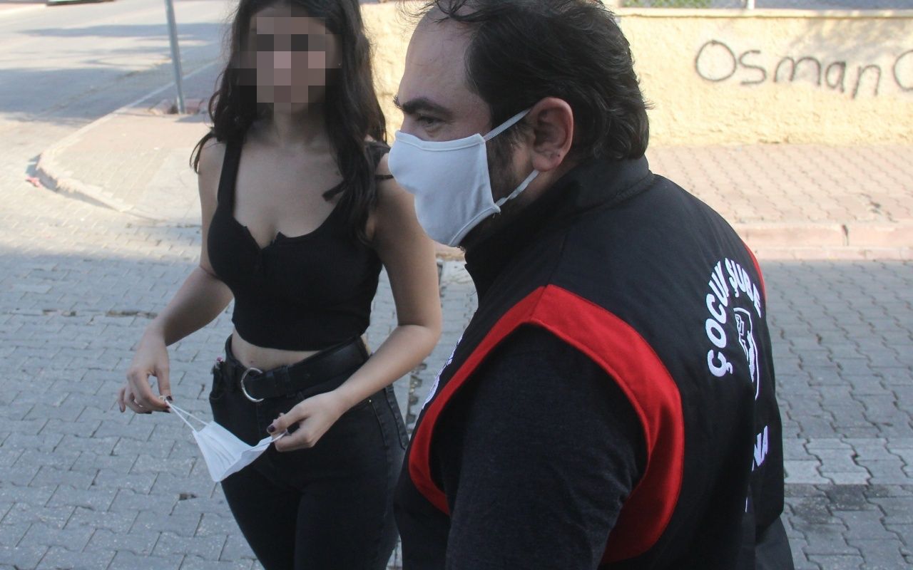 Polisi gören kız kaçmaya çalıştı 4