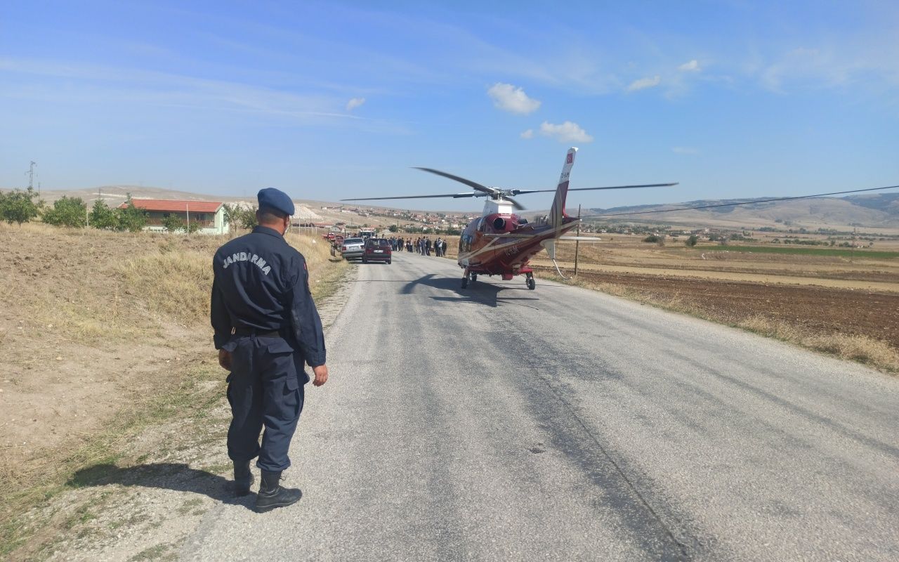 Ağır yaralıya helikopterli müdahale 6