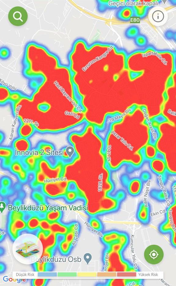 İşte ilçe ilçe İstanbul'un koronavirüs risk haritası 14