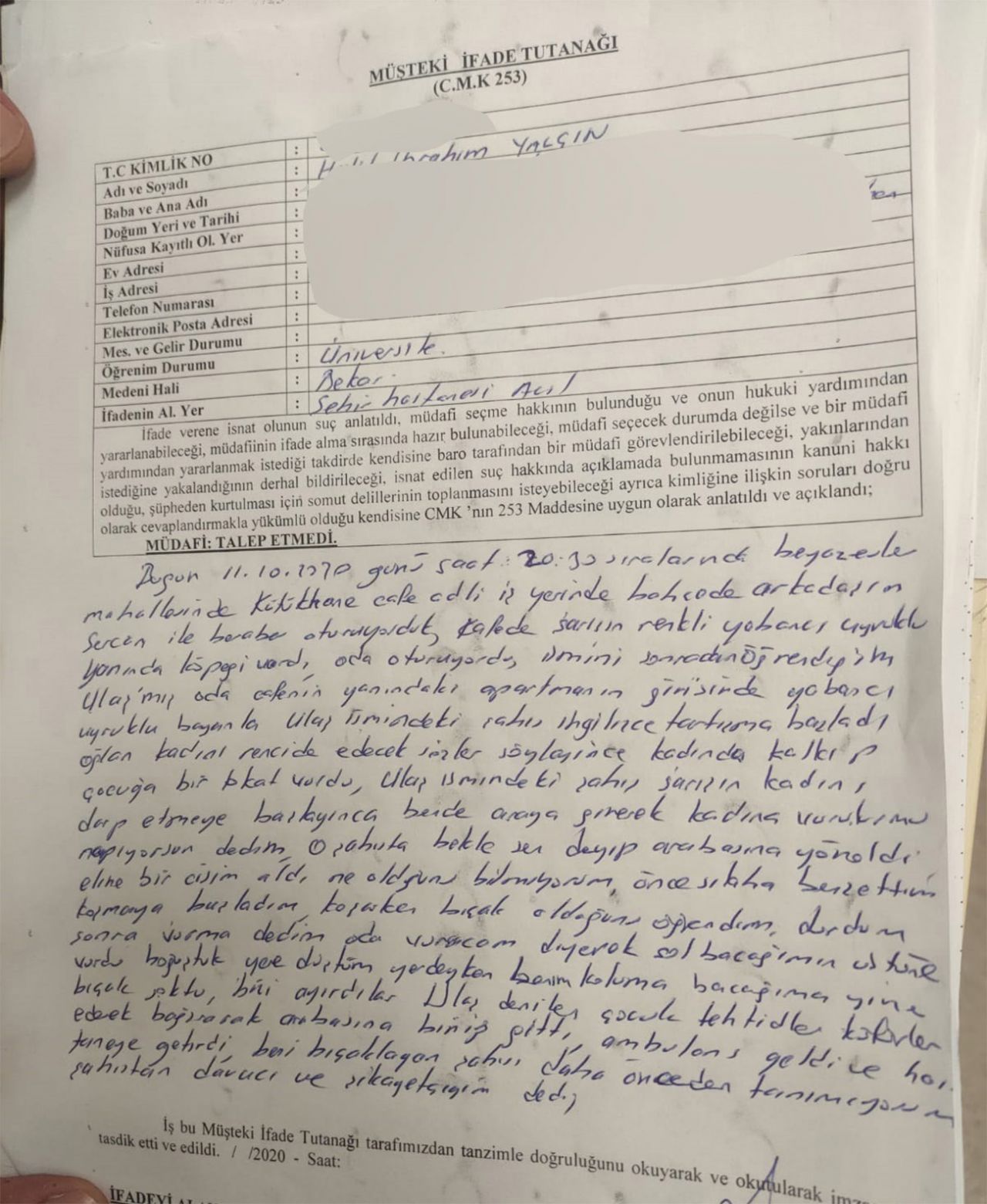 Darp edilen genç kızı kurtarmak isterken bıçaklandı! 11