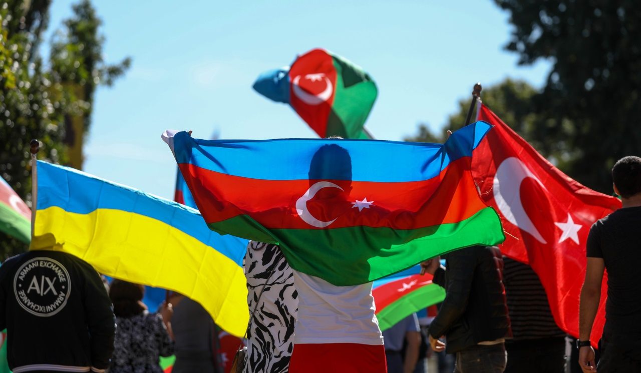 Beyaz Saray önünde Azerbaycan'a destek gösterisi 7