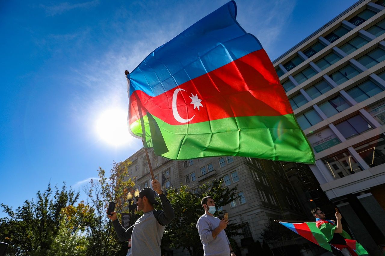 Beyaz Saray önünde Azerbaycan'a destek gösterisi 18