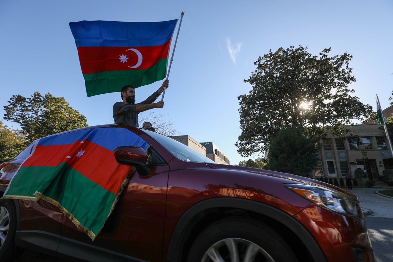 Beyaz Saray önünde Azerbaycan'a destek gösterisi 31