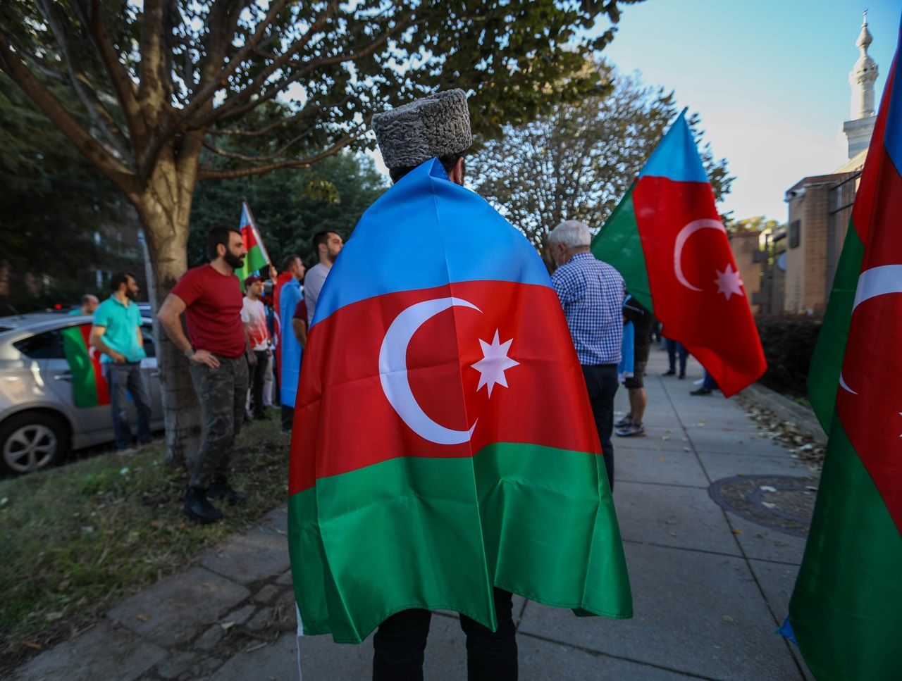 Beyaz Saray önünde Azerbaycan'a destek gösterisi 34