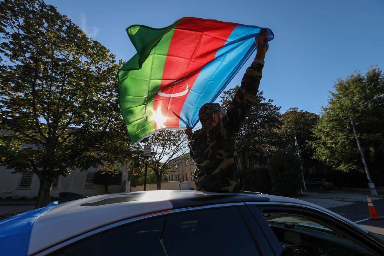Beyaz Saray önünde Azerbaycan'a destek gösterisi 35