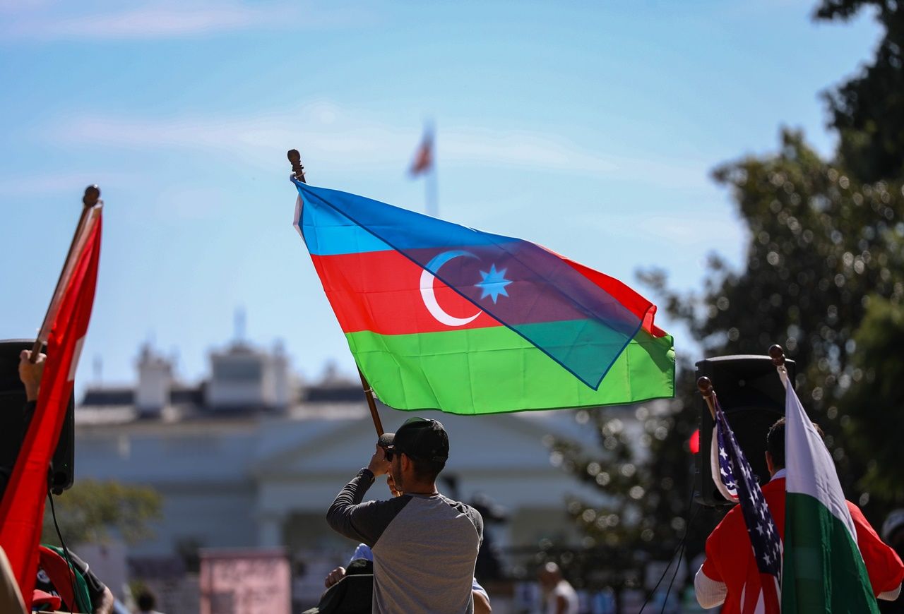 Beyaz Saray önünde Azerbaycan'a destek gösterisi 36