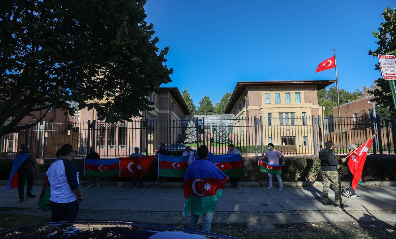 Beyaz Saray önünde Azerbaycan'a destek gösterisi 41