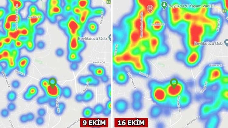İşte İstanbul'da ilçe ilçe koronavirüs haritası... 14