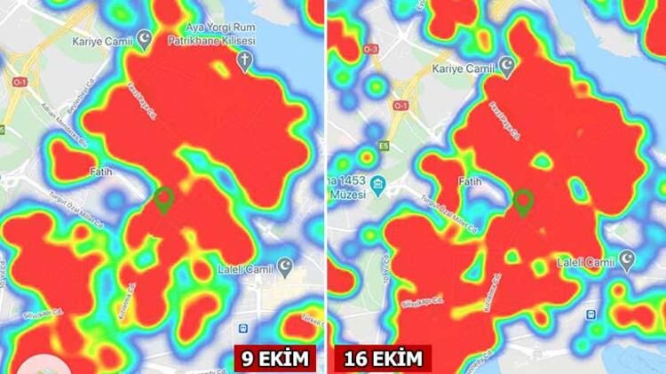İşte İstanbul'da ilçe ilçe koronavirüs haritası... 22