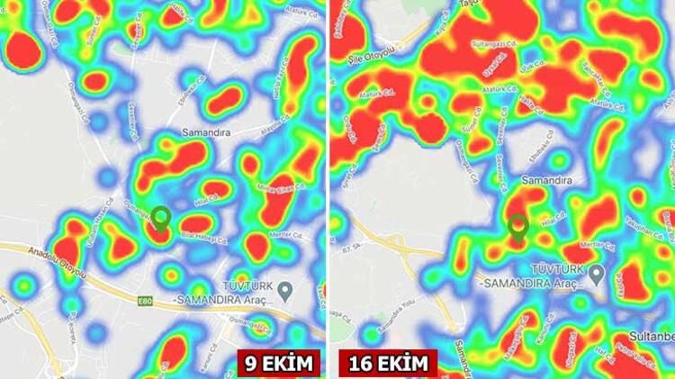 İşte İstanbul'da ilçe ilçe koronavirüs haritası... 31