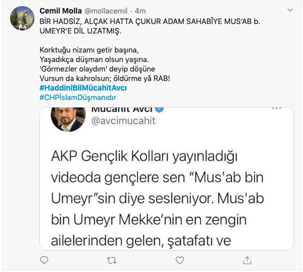 Hz. Muhammed'in bayraktarına dil uzattı! 21