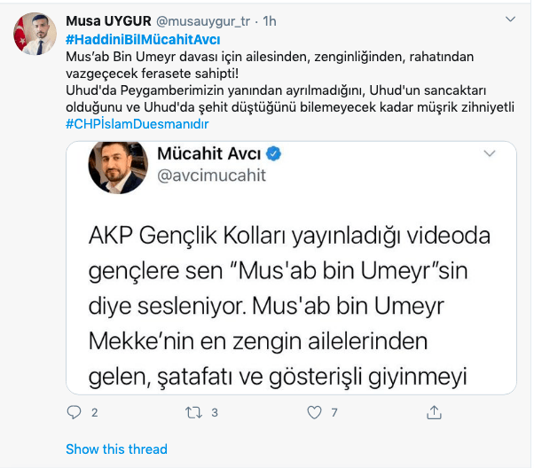 Hz. Muhammed'in bayraktarına dil uzattı! 15