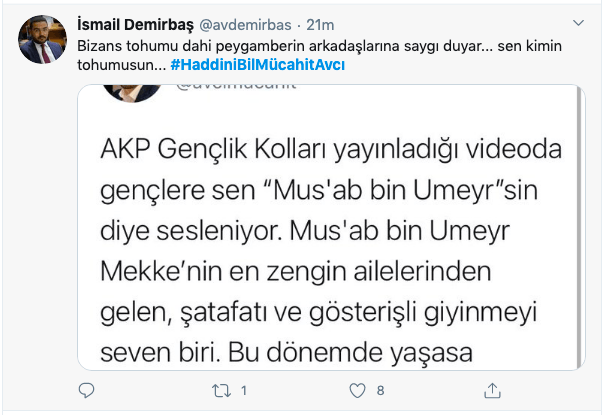 Hz. Muhammed'in bayraktarına dil uzattı! 13