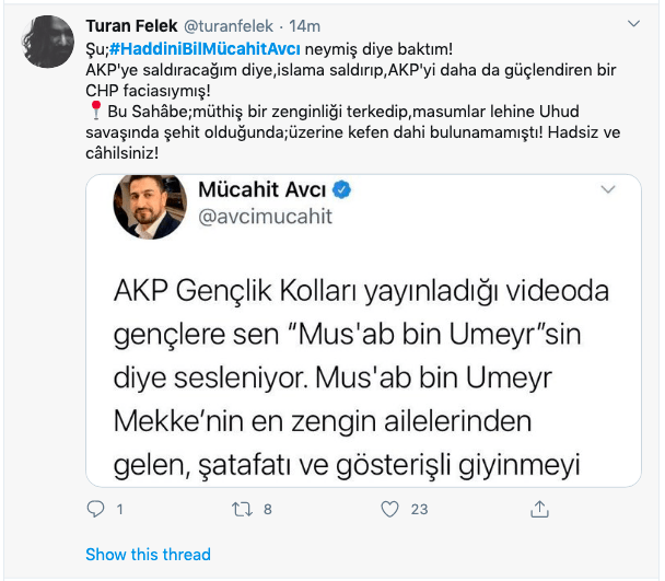 Hz. Muhammed'in bayraktarına dil uzattı! 14