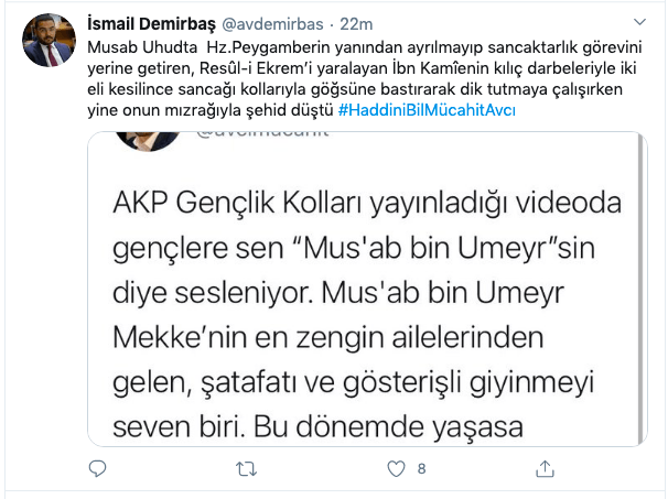 Hz. Muhammed'in bayraktarına dil uzattı! 12