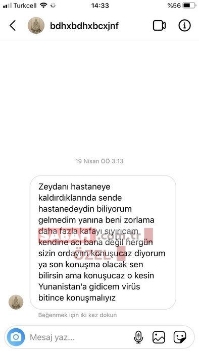 Hazal Tektaş'ın sosyal medya hesabına gelen tehdit mesajları ortaya çıktı! 4