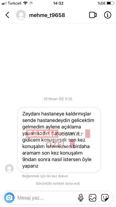 Hazal Tektaş'ın sosyal medya hesabına gelen tehdit mesajları ortaya çıktı! 6