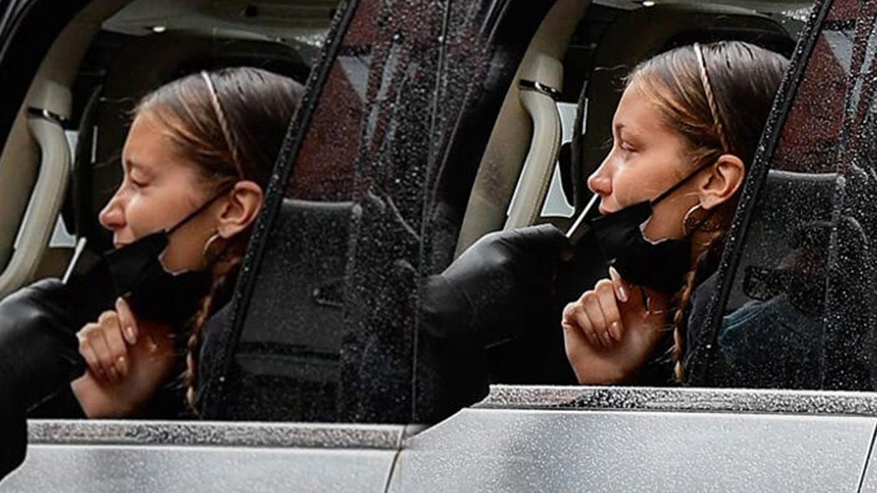 Bella Hadid çekim öncesi koronavirüs testi yaptırdı! 1