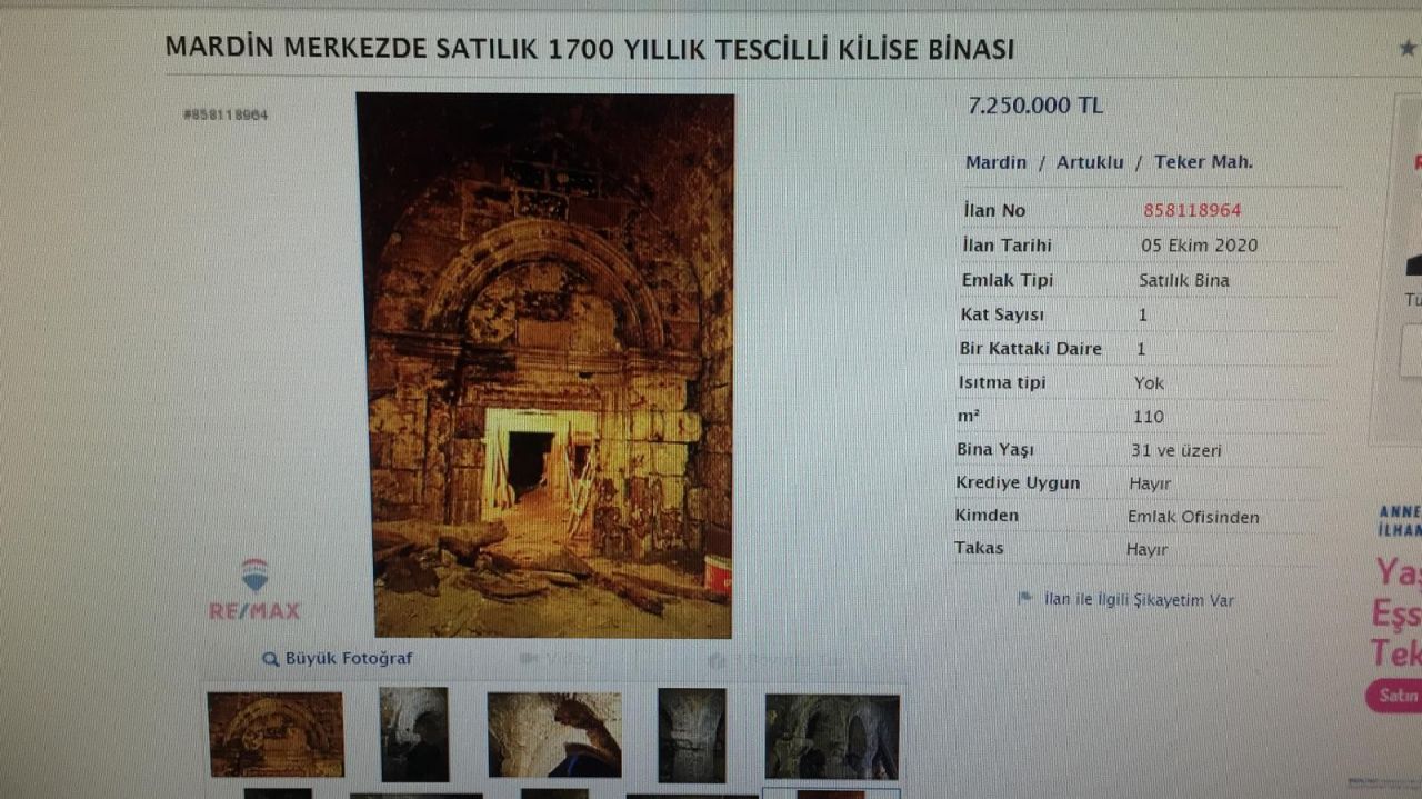1700 yıllık Mor Klise 7 milyon liraya satılık 11