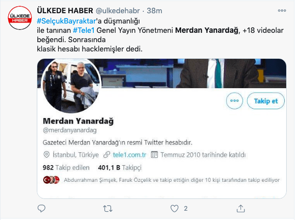 Merdan Yanardağ hesabım hacklendi diye savundu 6