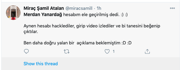 Merdan Yanardağ hesabım hacklendi diye savundu 7
