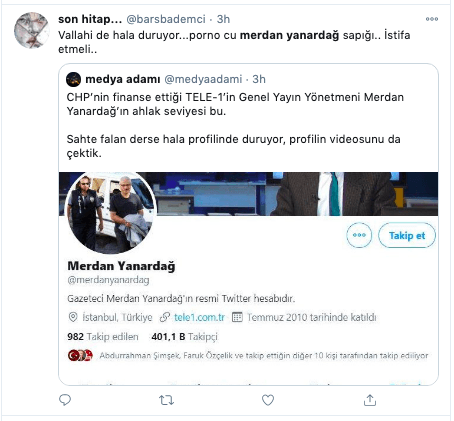 Merdan Yanardağ hesabım hacklendi diye savundu 16