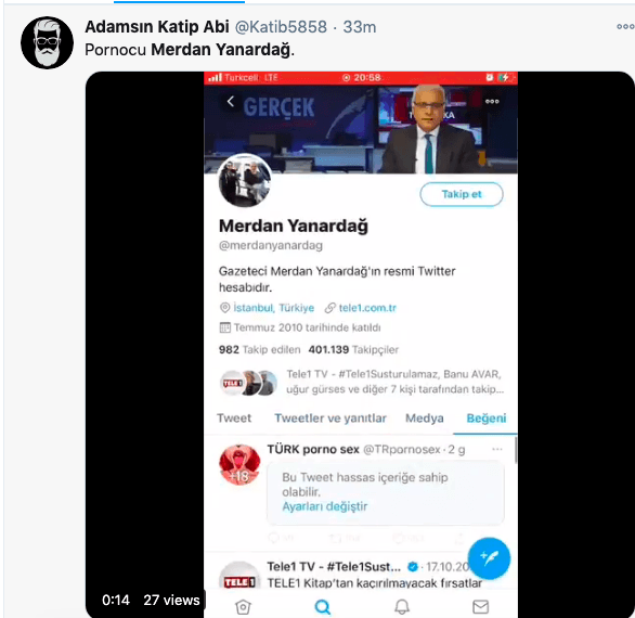 Merdan Yanardağ hesabım hacklendi diye savundu 2