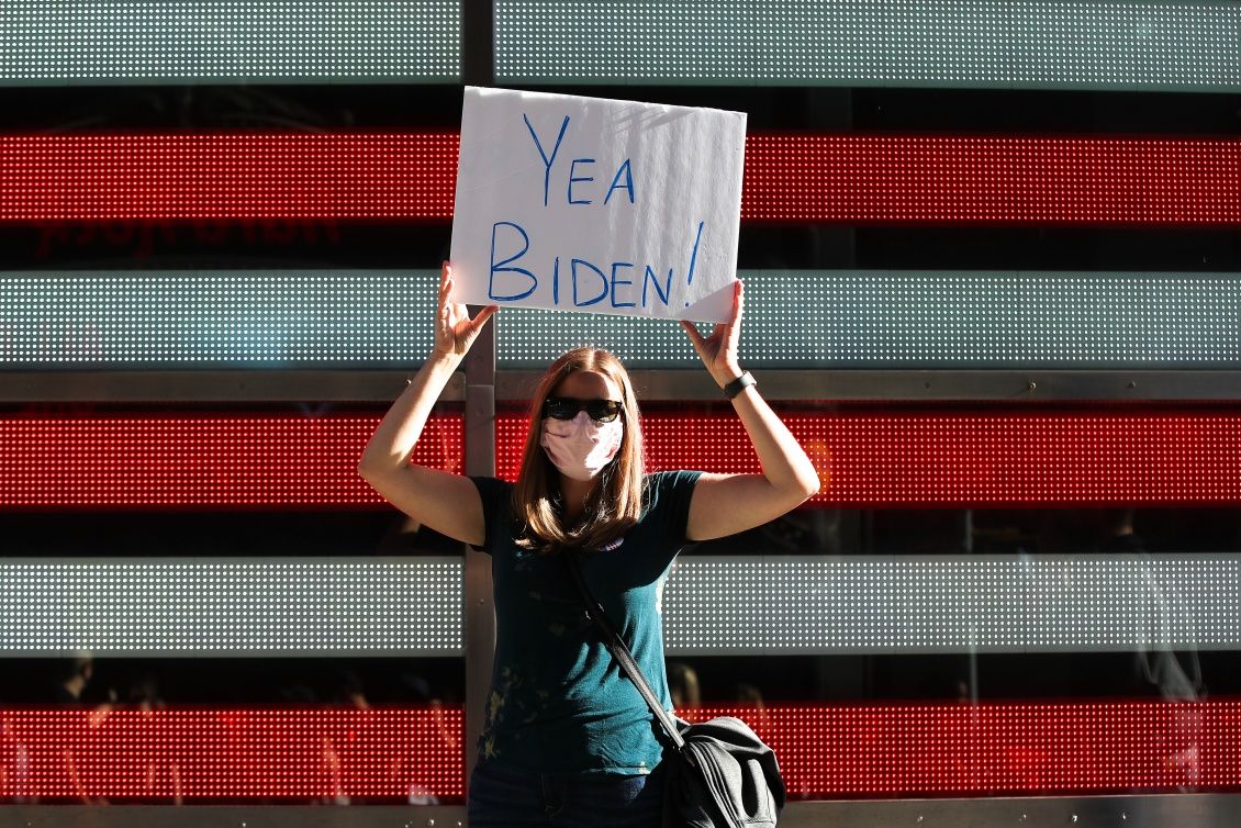 Biden taraftarları zaferi kutluyor 1