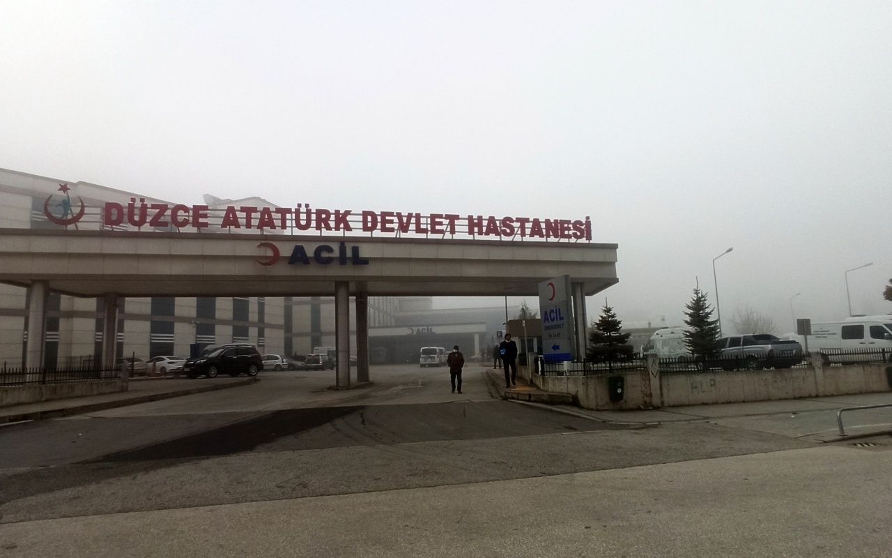Düzce Atatürk Devlet Hastanesi'nde yangın paniği 1