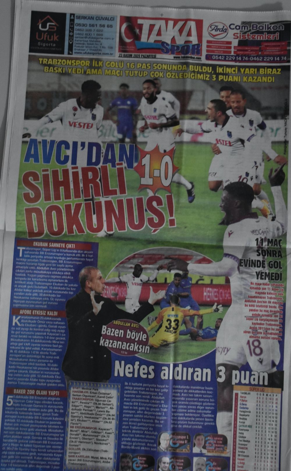 Trabzon yerel basınında galibiyet sevinci 7