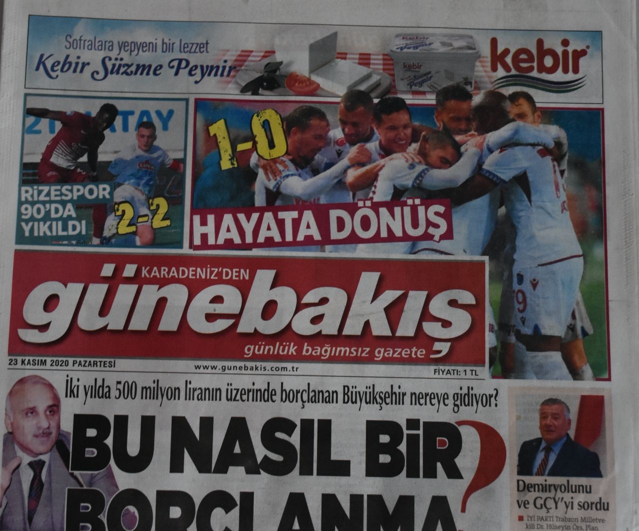 Trabzon yerel basınında galibiyet sevinci 1