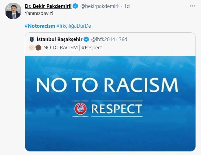 Türkiye ırkçılığa ve ırkçı hakeme tepki yağdırdı 8