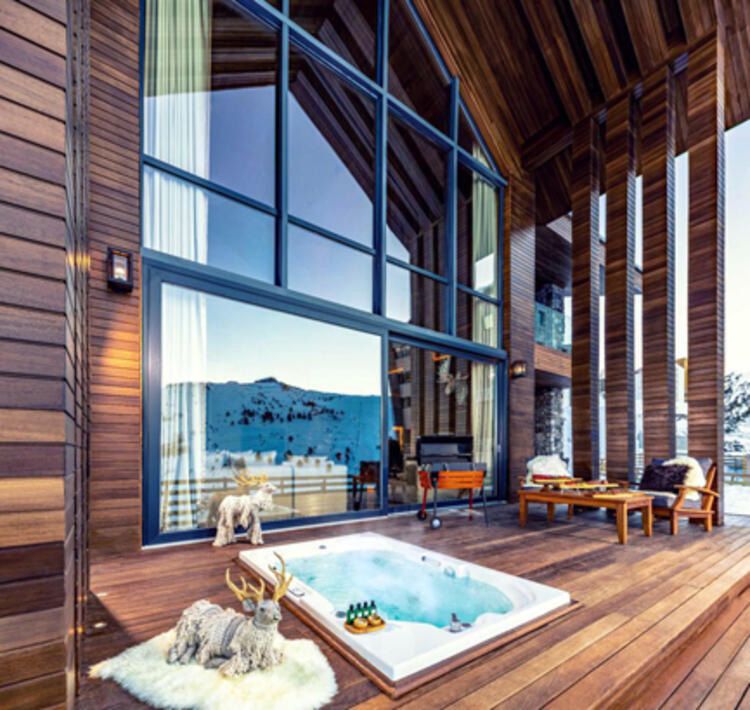 Kartalkaya'da lüks dağ evlerinde gecelik konaklama 80 bin TL... 11