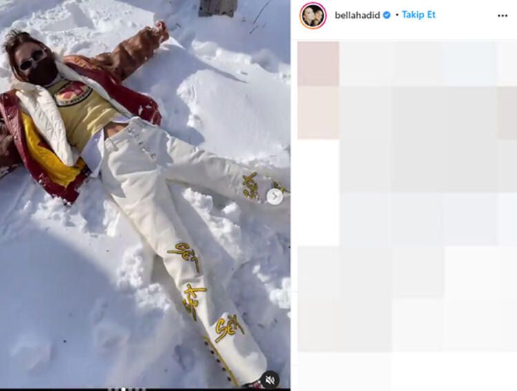 Bella Hadid'in kar pantolonunun fiyatı dudak uçuklattı! 2