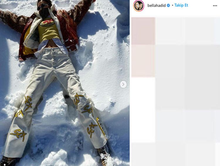 Bella Hadid'in kar pantolonunun fiyatı dudak uçuklattı! 3