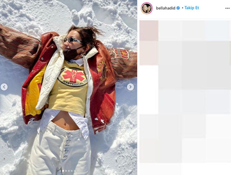Bella Hadid'in kar pantolonunun fiyatı dudak uçuklattı! 4