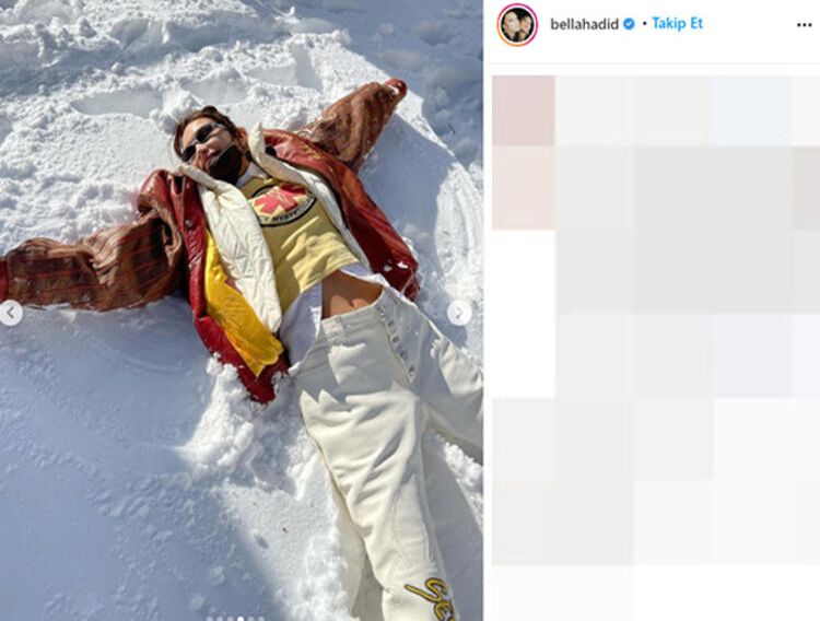 Bella Hadid'in kar pantolonunun fiyatı dudak uçuklattı! 5