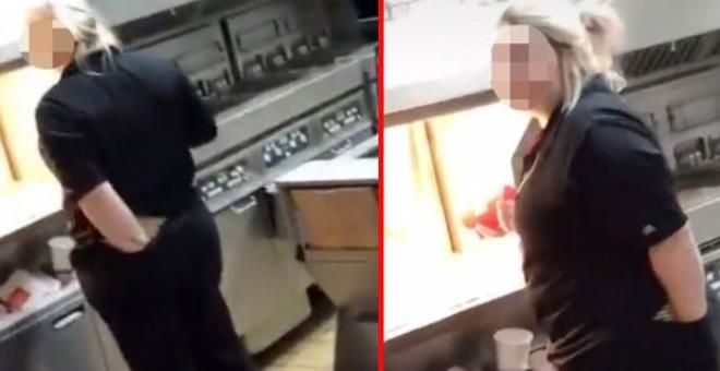 Ünlü fast food zinciri mutfağında iğrenç olay 1