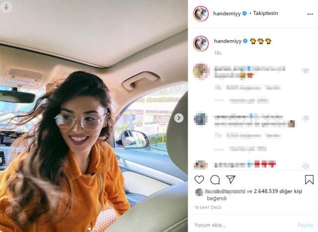 Hande Erçel araba pozlarını paylaştı! Kerem Bürsin o haberleri ti'ye aldı... 2