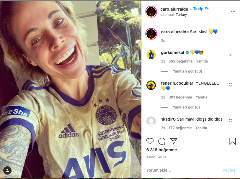 Jose Sosa'nın eşi Carolina Alluralde'den Trabzonspor paylaşımı 3