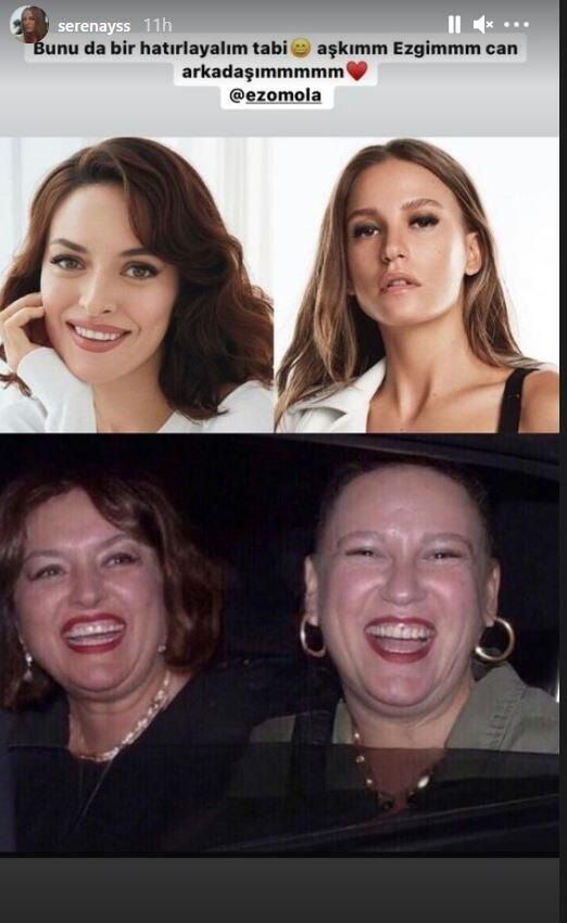 Serenay Sarıkaya'nın Ezgi Mola paylaşımı olay oldu! 4
