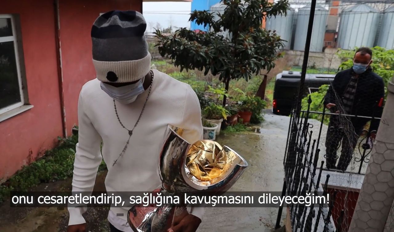 Yatağa mahkum Yusuf’a, Nwakeme’den kupalı ziyaret 3