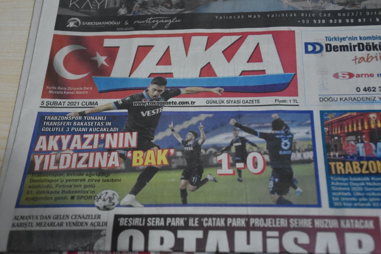 Trabzon yerel basınında Bakasetas coşkusu 7