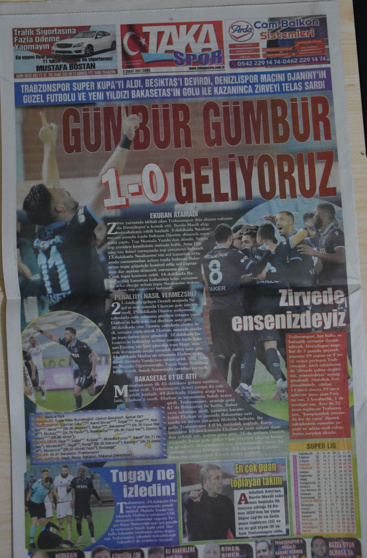 Trabzon yerel basınında Bakasetas coşkusu 8