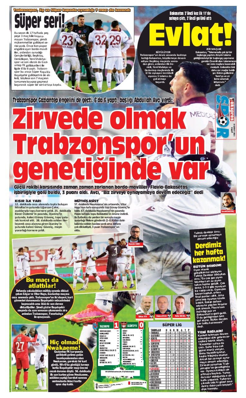 Trabzon yerel basınından Bakasetas başlıkları 3