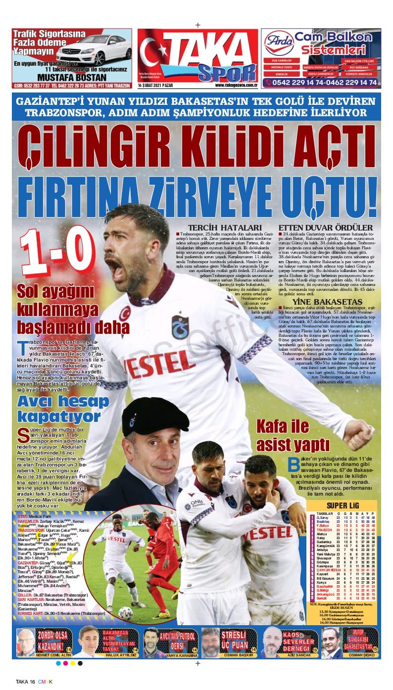 Trabzon yerel basınından Bakasetas başlıkları 2